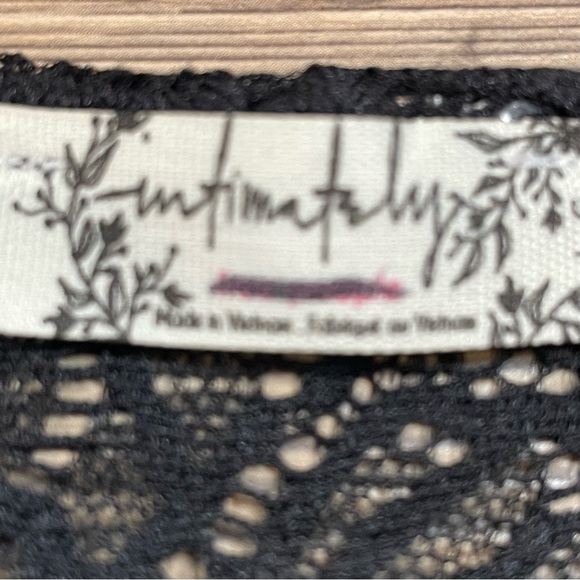 Free People Women’s In My Head Sheer Lace Bodysuit Thong Black Lace LARGE NWOT - Picture 8 of 15